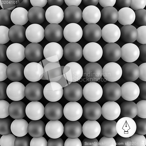 Image of Abstract technology background with balls. Spheric pattern. 