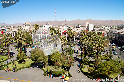 Image of Plaza de Armas in Arequipa, Peru, South America