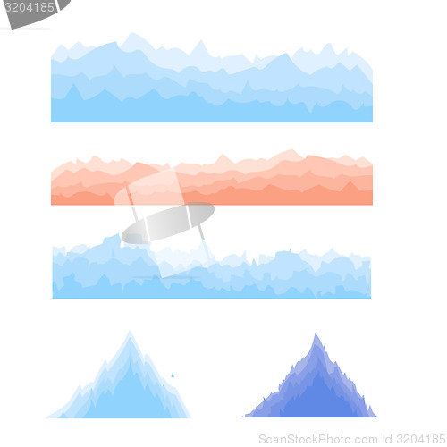 Image of Silhouettes of Mountains
