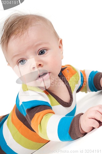Image of Portrait of cute baby boy