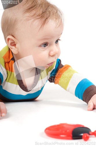 Image of Portrait of cute baby boy 