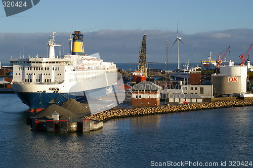 Image of The harbor in frederikshavn in Denmark