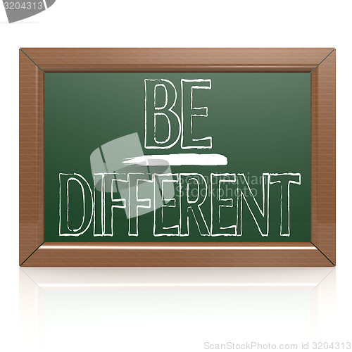 Image of Be Different written with chalk on blackboard