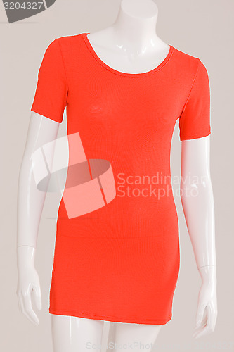 Image of T-Shirt long red