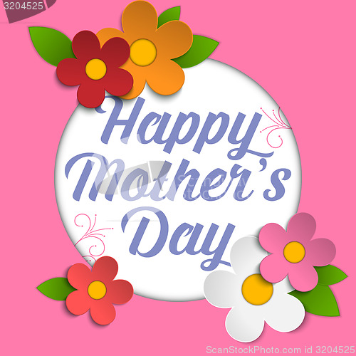 Image of Happy Mothers Day Card with Flowers