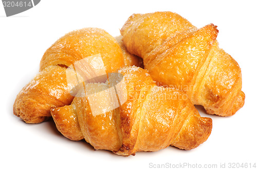 Image of Fresh croissant on white background