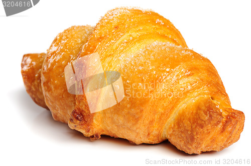 Image of fresh croissant on white background