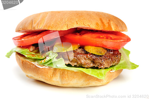 Image of realistic looking hamburger