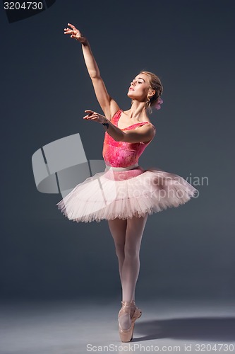 Image of Portrait of the ballerina in ballet pose