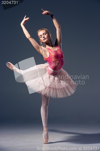 Image of Portrait of the ballerina in ballet pose