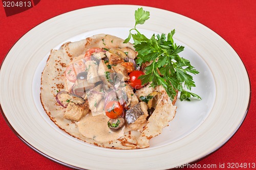 Image of pled fish pancake