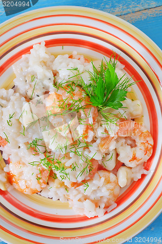 Image of risotto with shrimps