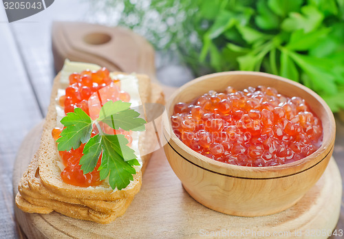 Image of caviar on bread