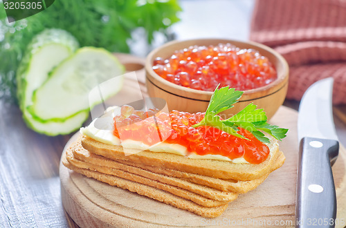 Image of caviar on bread