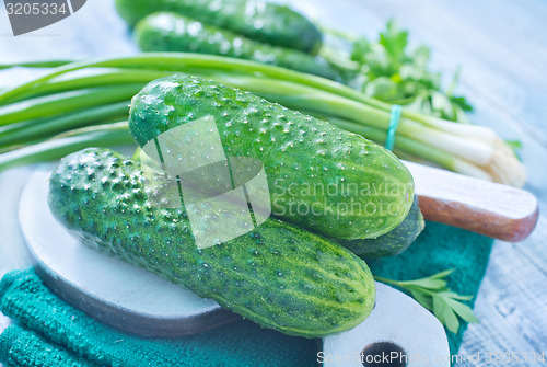 Image of fresh cucumbers