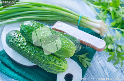 Image of fresh cucumbers