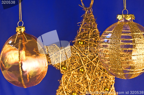 Image of Christmas balls with star