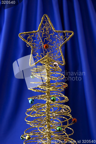 Image of Golden christmas tree