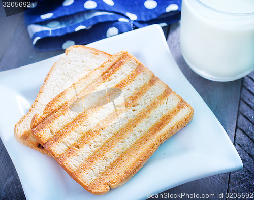 Image of toasts with milk