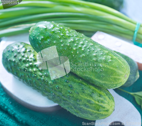 Image of fresh cucumbers