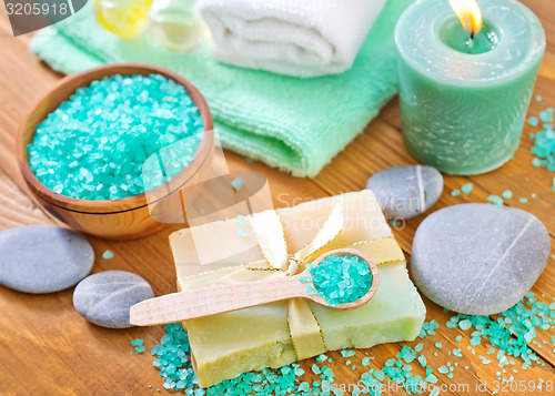 Image of sea salt and soap