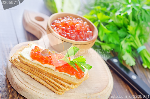 Image of caviar on bread