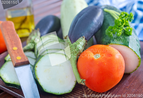 Image of vegetables for ratatuille