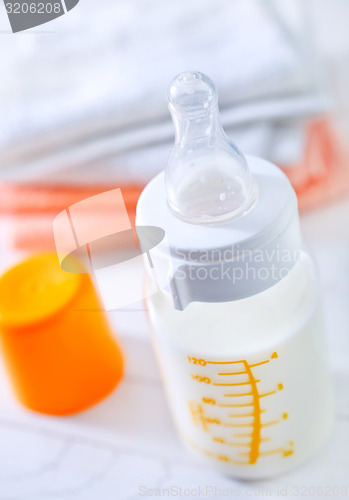 Image of milk in bottle
