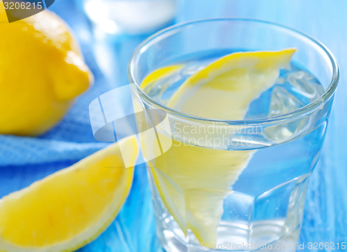 Image of water with lemons