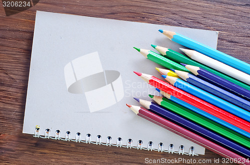 Image of note and pencils