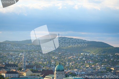 Image of Aerial view of Budapest with houses