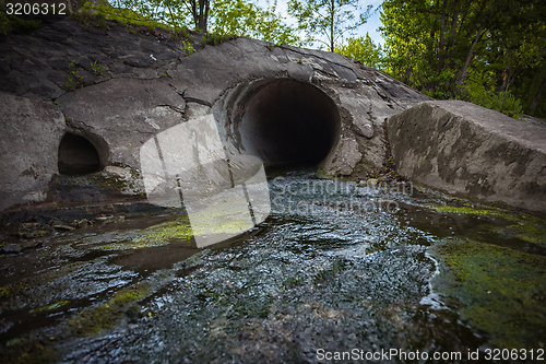 Image of Filth flowing out from sewage