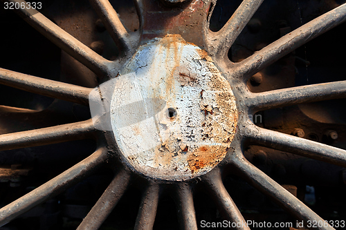 Image of Industrial worn metal closeup photo