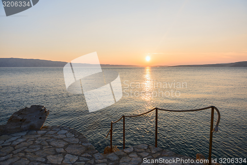 Image of Scenic view of a small island