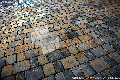 Image of Stone sidewalk angle shot