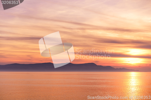 Image of Scenic view of a small island