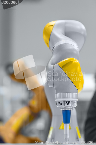Image of Robotic arm closeup photo