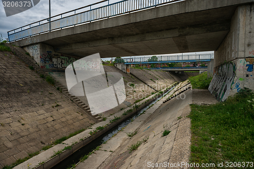 Image of Sewage Water flowing into the river