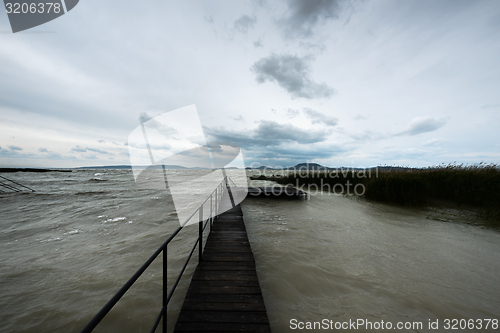 Image of Wooden path trough the lakes