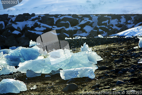 Image of Ice floes at glacier lagoon Jokulsarlon in Iceland