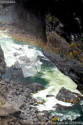 Image of The Victoria falls, view from top to canyon