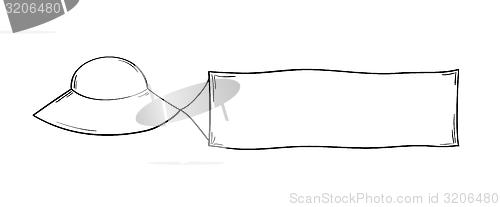 Image of ufo and blank flag