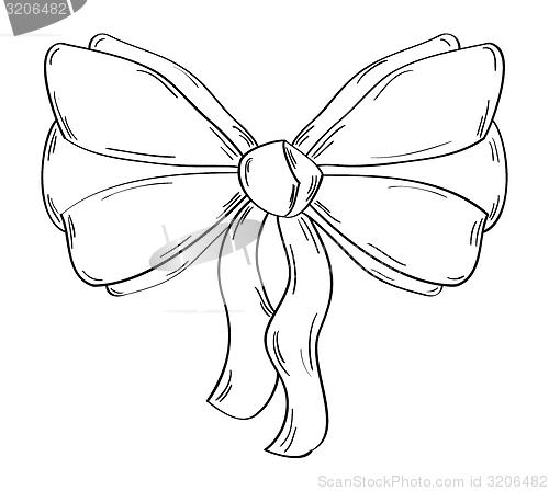 Image of ribbon on the white background