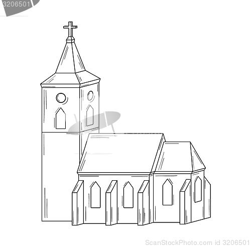 Image of sketch of the church