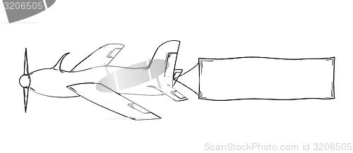 Image of plane and blank flag