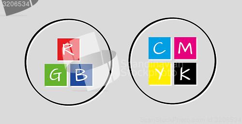 Image of rgb and cmyk icons