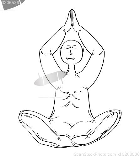 Image of meditating monk