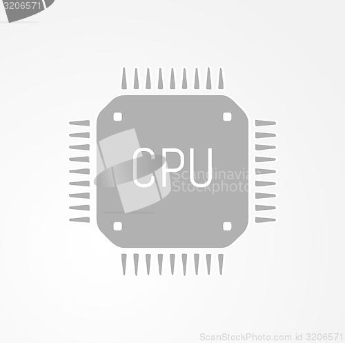 Image of computer chip or microchip icon