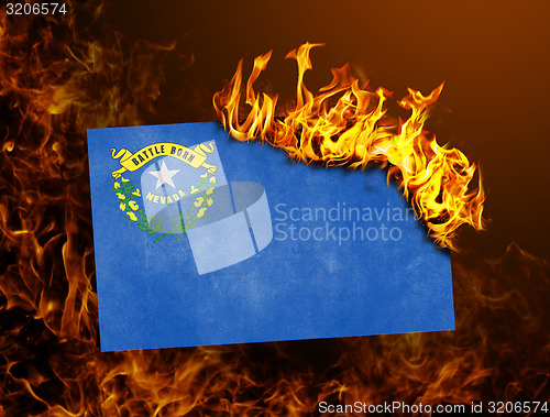 Image of Flag burning - Nevada