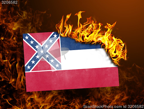 Image of Flag burning - Mississippi